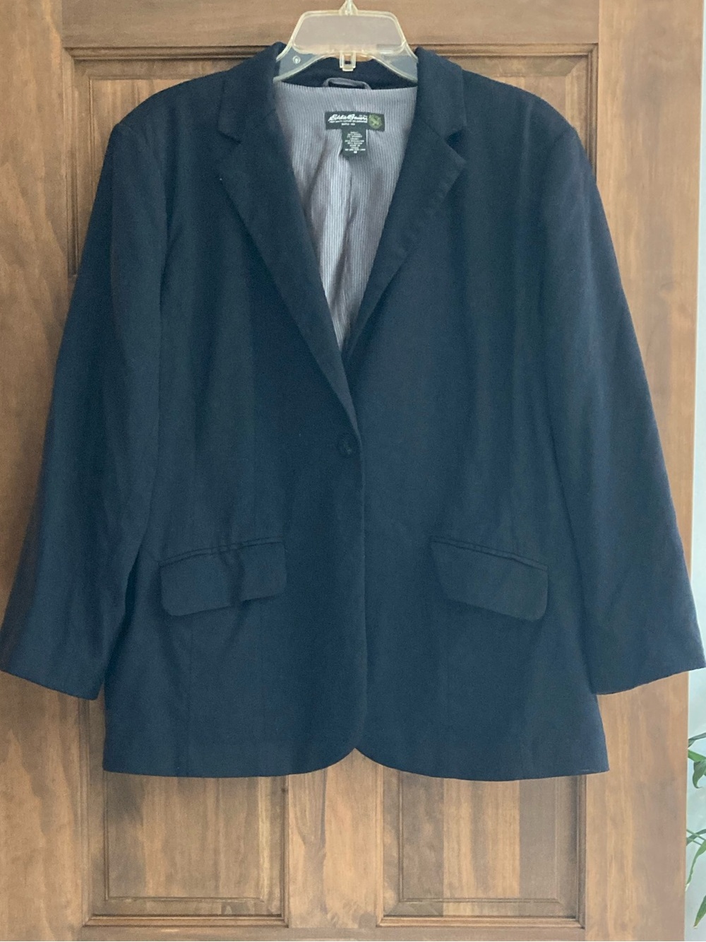 Eddie Bauer Black Wool-Blend Suit Jacket 18